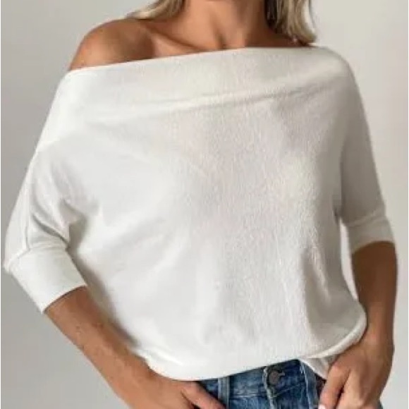 six fifty Sweaters - SIX FIFTY ANYWHERE TOP in White Short Sleeve in Small